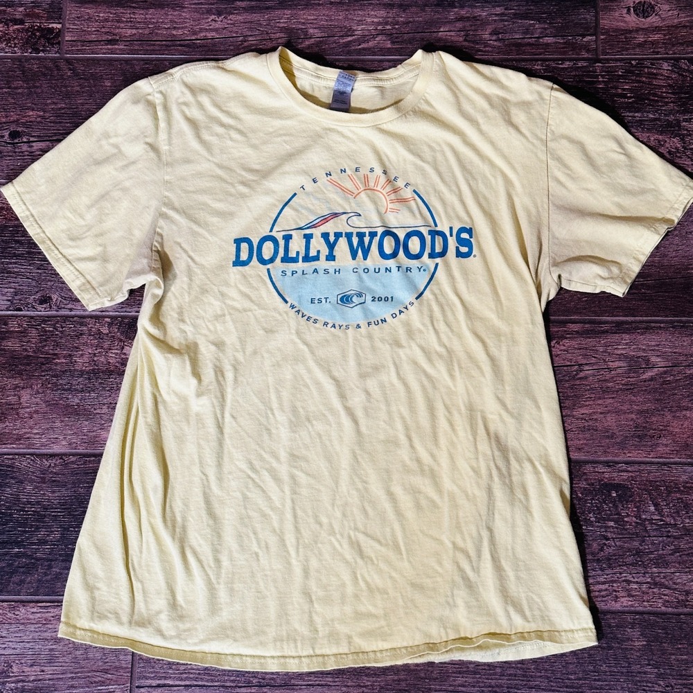 Dollywood's Splash Country - Tennessee - T-Shirt Men's Large L - Mellow Yellow
